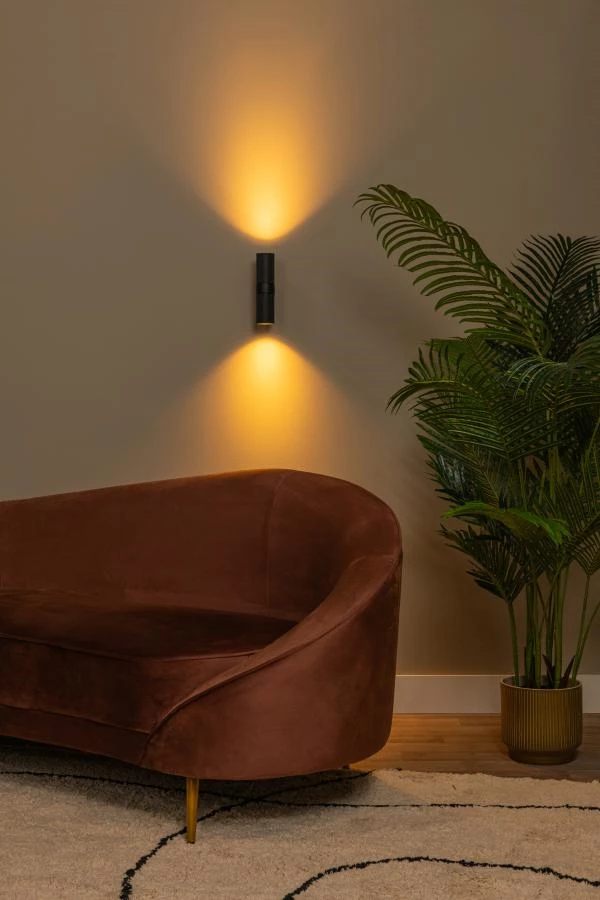 Lucide Lucide CLUBS - Wandspot / Wandlamp - 2xGU10 - Zwart