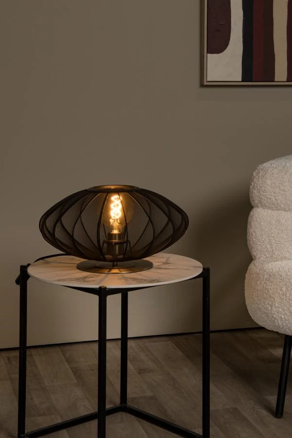 Lucide Lucide CORINA - Tafellamp - Ø 40 Cm - 1xE27 - Zwart