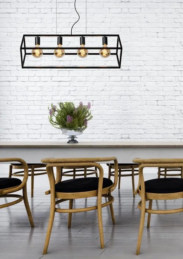 Lucide Lucide FABIAN - Hanglamp - 4xE27 - Zwart