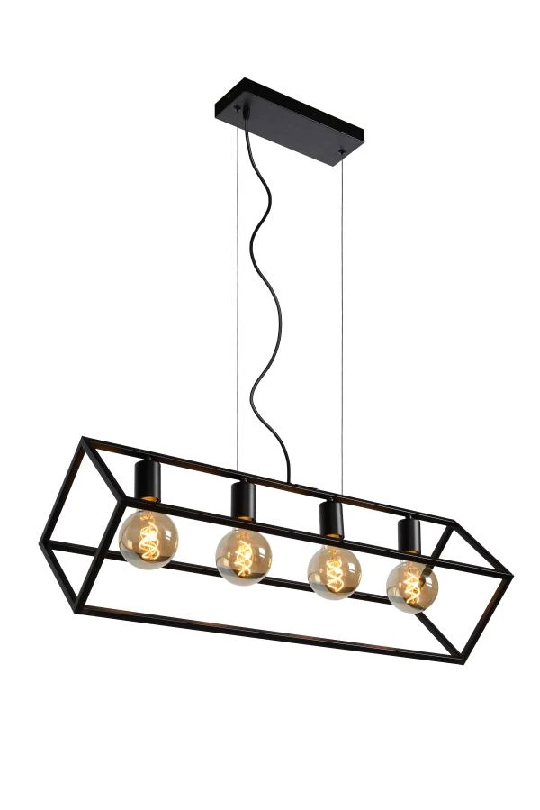 lucide Lucide FABIAN - Hanglamp - 4xE27 - Zwart