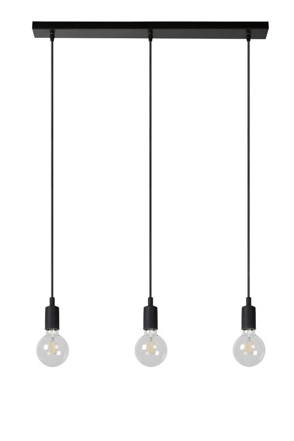 Lucide Lucide FIX - Hanglamp - 3xE27 - Zwart