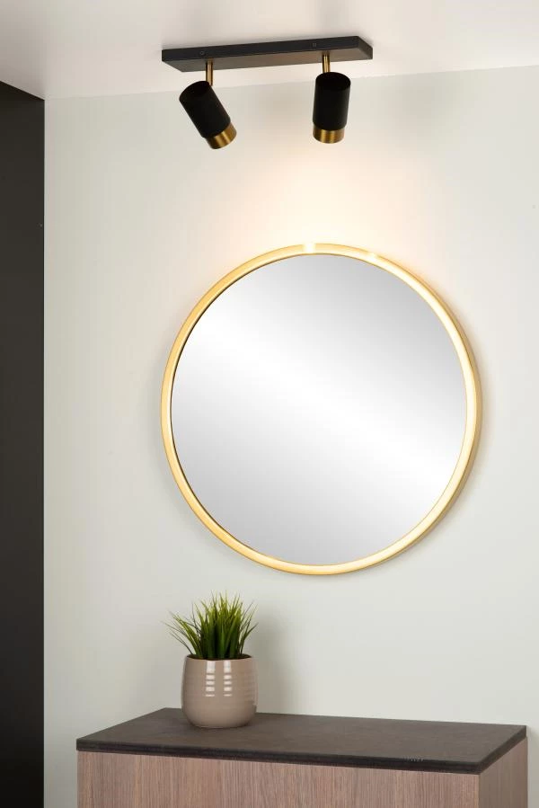 Lucide Lucide FLORIS - Plafondspot - 2xGU10 - Zwart