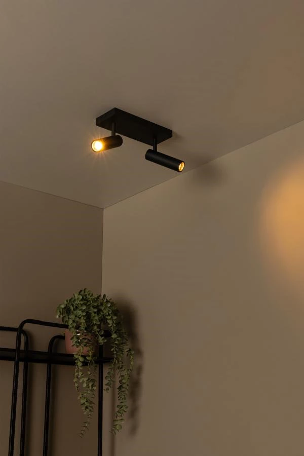 Lucide Lucide GRADO - Plafondspot - 2xGU10 (MR11) - Zwart
