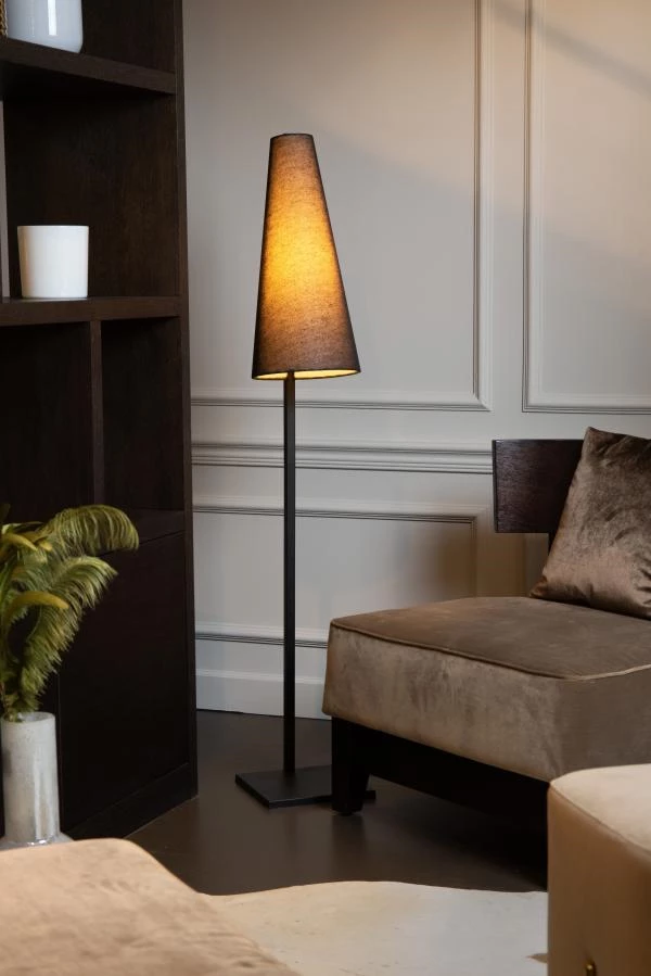 Lucide Lucide GREGORY - Vloerlamp - 1xE27 - Zwart