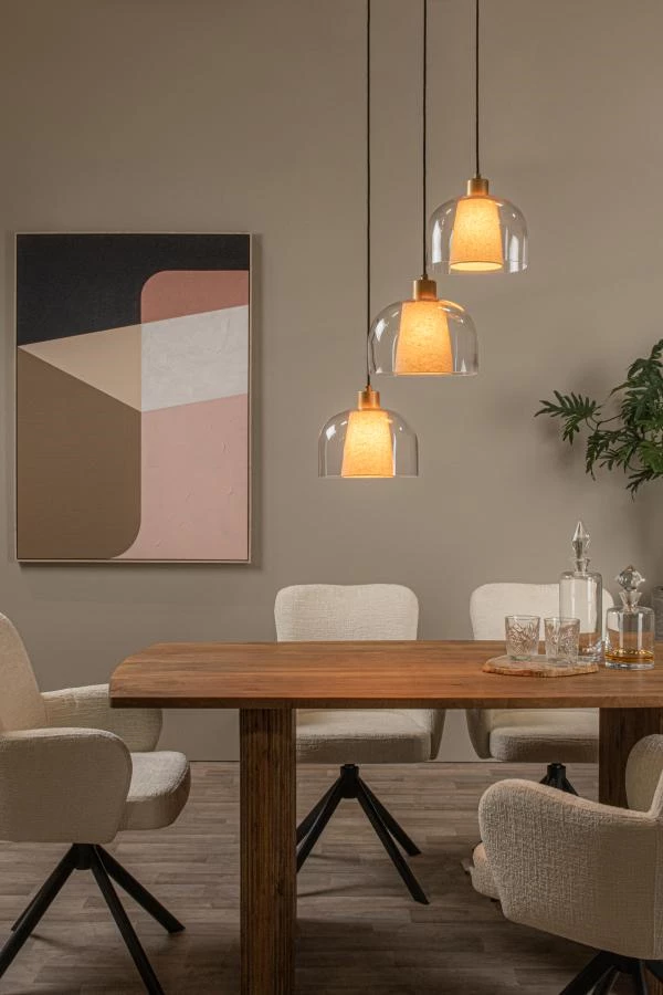 Lucide Lucide GUNHILD - Hanglamp - 3xE27 - Transparant