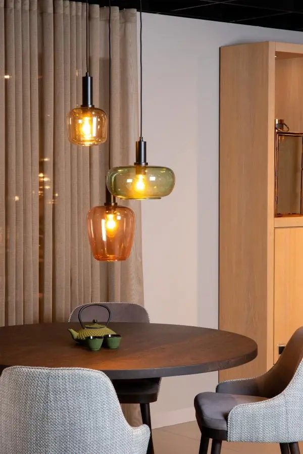 Lucide Lucide ILONA - Hanglamp - 3xE27 - Zwart