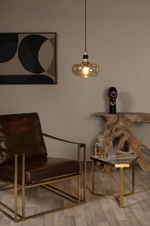 Lucide Lucide ILONA - Hanglamp - Ø 30 Cm - 1xE27 - Amber