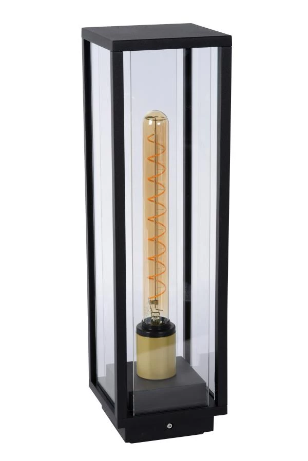 Lucide Lucide LAURENS - Sokkellamp - 1xE27 - IP54 - Zwart