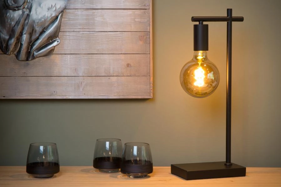 Lucide Lucide LEANNE - Tafellamp - 1xE27 - Zwart