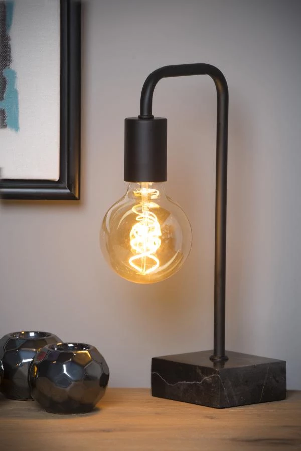 Lucide Lucide LORIN - Tafellamp - 1xE27 - Zwart