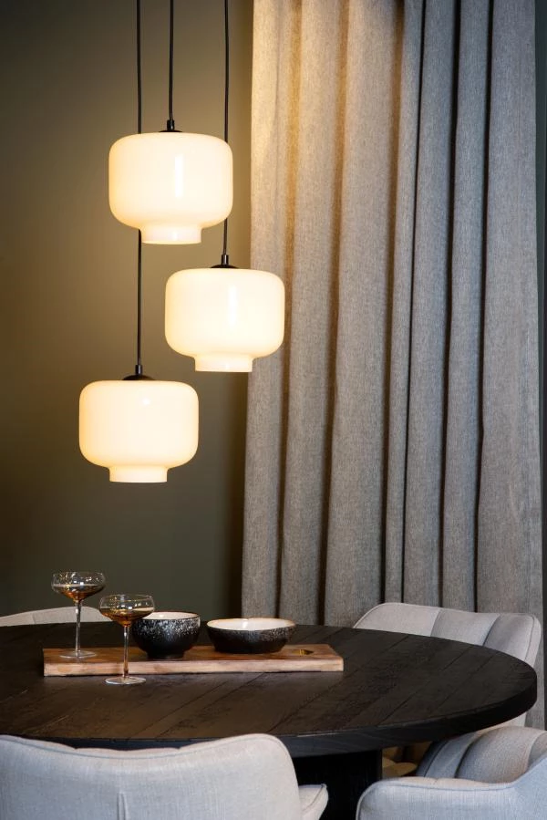 Lucide Lucide MEDINE - Hanglamp - Ø 46 Cm - 3xE27 - Opaal