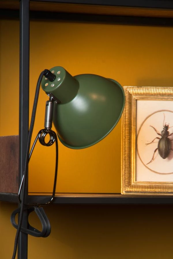 Lucide Lucide MOYS - Klemlamp - 1xE27 - Groen