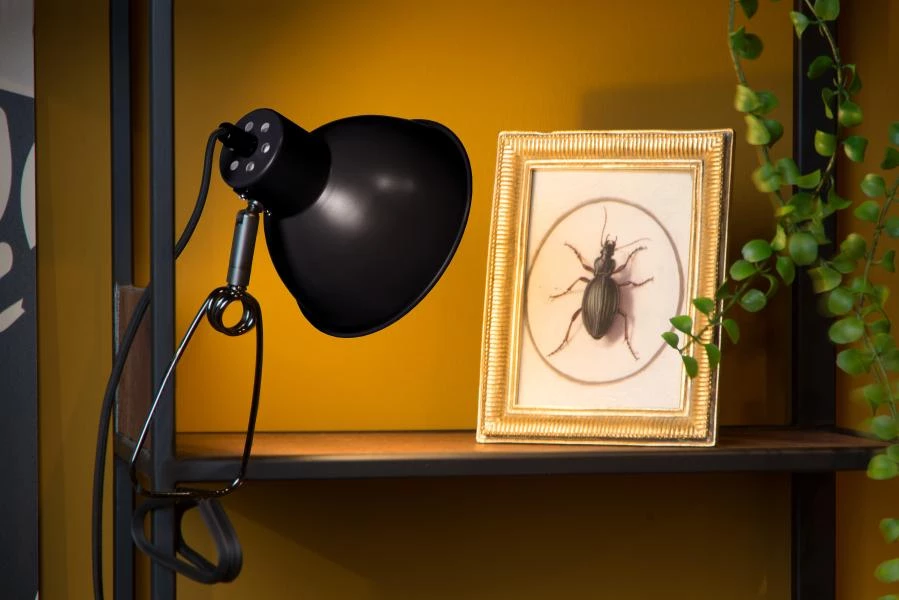 Lucide Lucide MOYS - Klemlamp - 1xE27 - Zwart