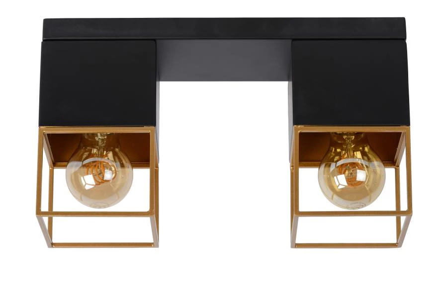 Lucide Lucide RIXT - Plafonnière - 2xE27 - Zwart