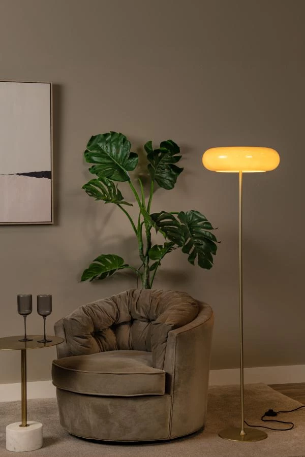 Lucide Lucide SENTINO - Vloerlamp - Ø 40 Cm - 3xG9 - Taupe