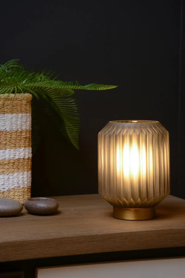 Lucide Lucide SUENO - Tafellamp - Ø 13 Cm - 1xE14 - Grijs