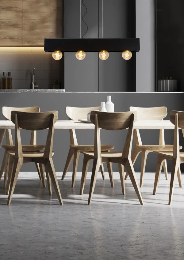 Lucide Lucide SURTUS - Hanglamp - 4xE27 - Zwart