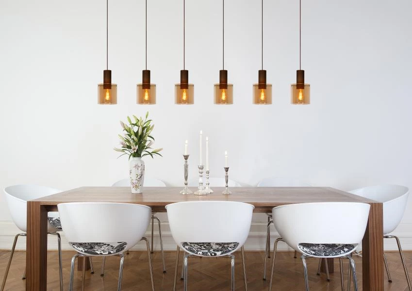 Lucide Lucide TOLEDO - Hanglamp - Ø 20 Cm - 3xE27 - Amber