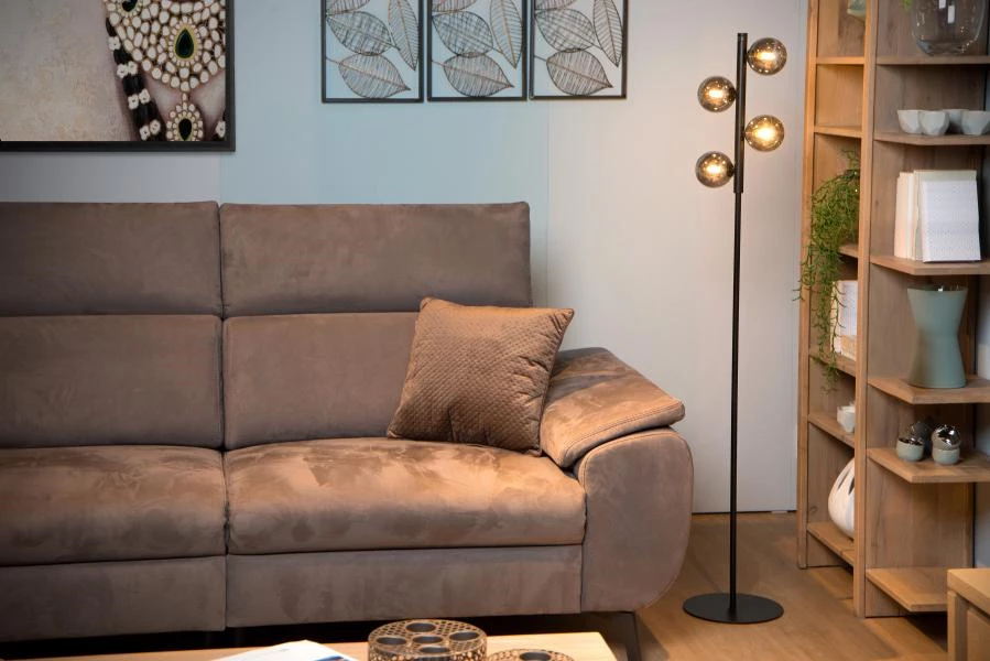 Lucide Lucide TYCHO - Vloerlamp - 4xG9 - Zwart