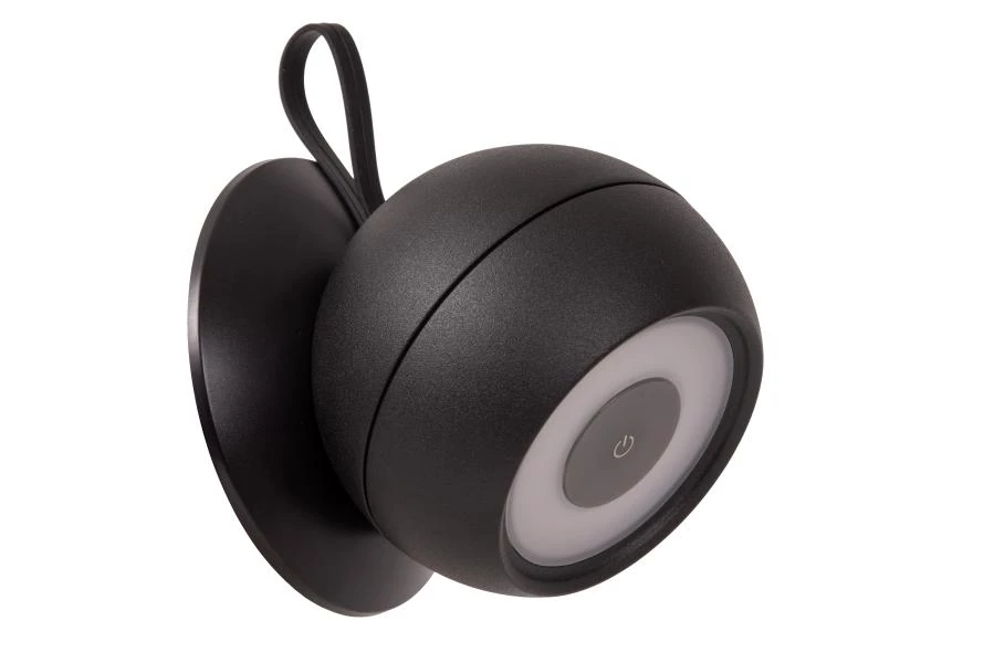 Lucide Lucide LUNEX - Oplaadbare Wandlamp Binnen/Buiten - Accu/Batterij - LED Dimb. - 1x2W 3000K - IP54 - Magnetisch - Zwart