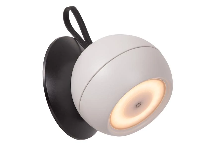 lucide Lucide LUNEX - Oplaadbare Wandlamp Binnen/Buiten - Accu/Batterij - LED Dimb. - 1x2W 3000K - IP54 - Magnetisch - Wit