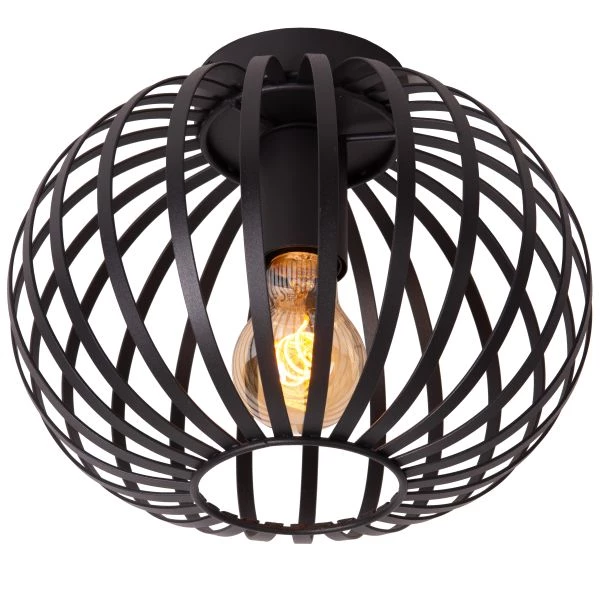 Lucide Lucide MANUELA - Plafonnière - Ø 25 Cm - 1xE27 - Zwart