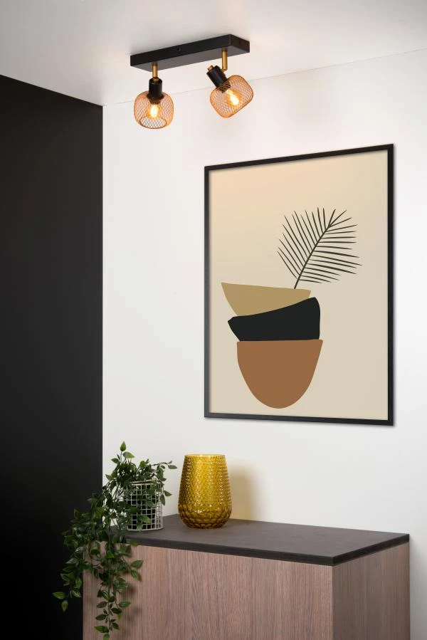 Lucide Lucide MAREN - Plafondspot - 2xE14 - Mat Goud / Messing