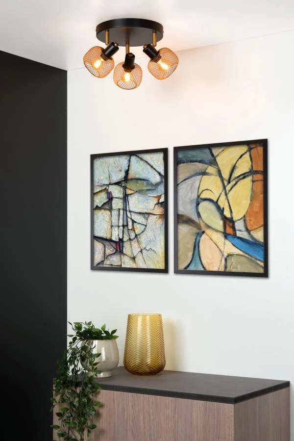 Lucide Lucide MAREN - Plafondspot - Ø 37 Cm - 3xE14 - Mat Goud / Messing