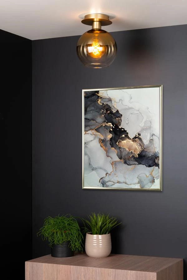 Lucide Lucide MARIUS - Plafonnière - 1xE27 - Mat Goud / Messing