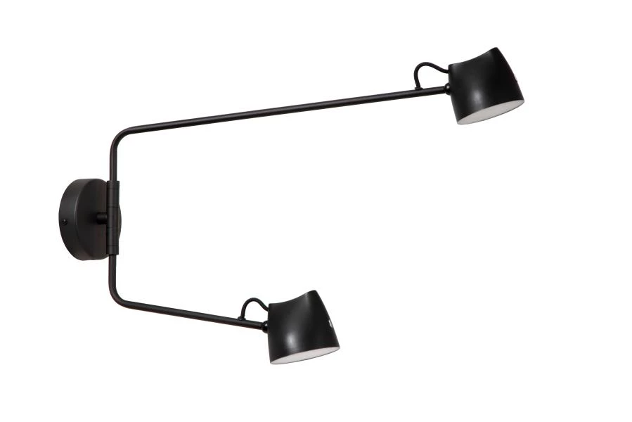 Lucide Lucide MILNE - Wandlamp - LED Dimb. - 2x8W 2700K - Zwart