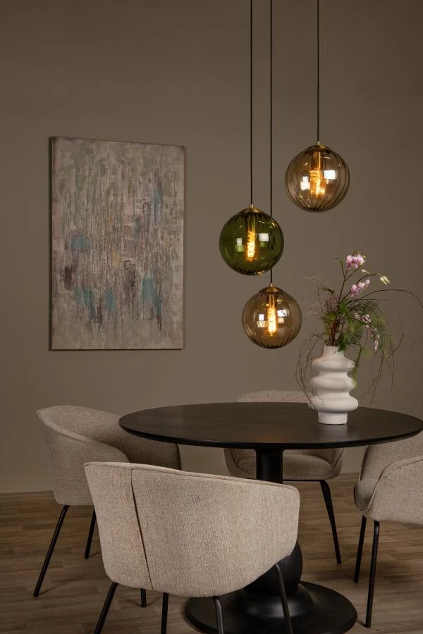 Lucide Lucide MONSARAZ - Hanglamp - Ø 35 Cm - 3xE27 - Groen