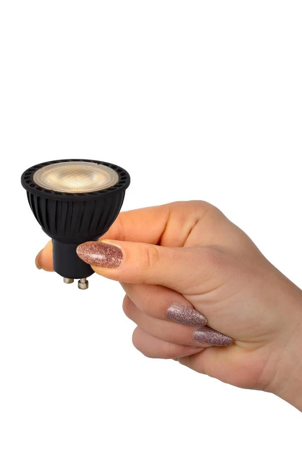 Lucide Lucide MR16 - Led Lamp - Ø 5 Cm - LED Dimb. - GU10 - 1x5W 2200K/2500K/2700K - Zwart