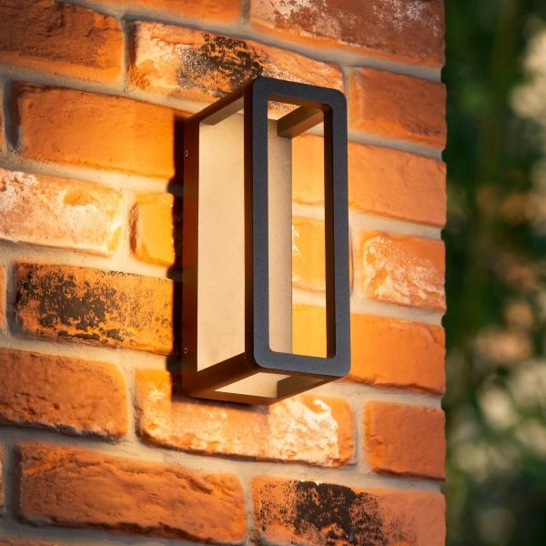 Lucide Lucide NARVIK - Wandlamp Binnen/Buiten - LED - 1x9 2W 3000K - IP65 - Zwart