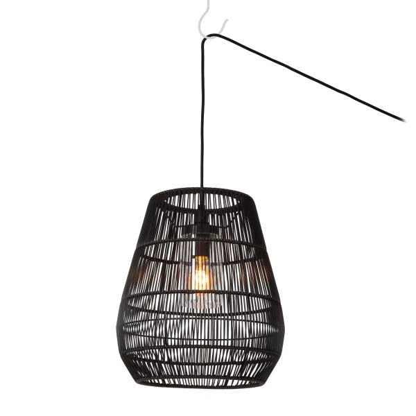 Lucide Lucide NERIDA - Hanglamp Binnen/Buiten - Ø 35 Cm - 1xE27 - IP44 - Zwart