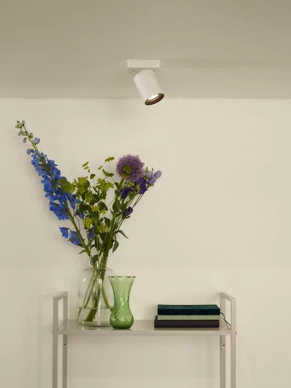 Lucide Lucide NIGEL - Plafondspot - LED Dim To Warm - GU10 - 1x5W 2200K/3000K - Wit