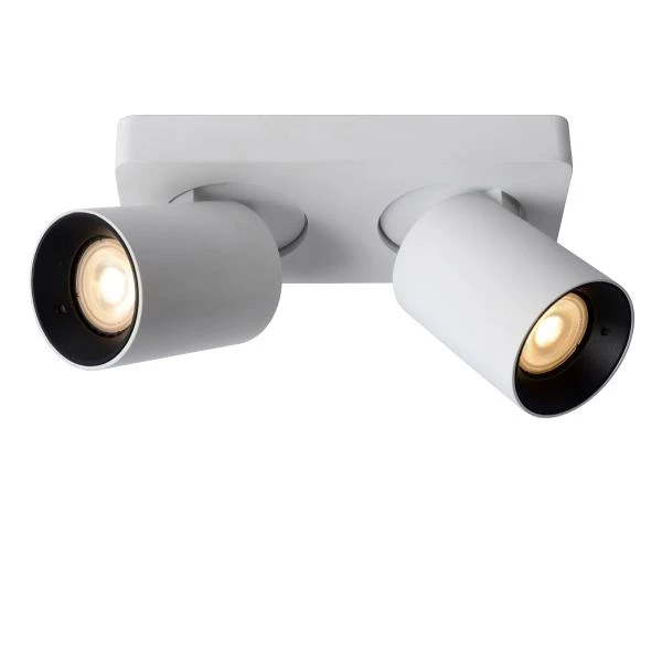 Lucide Lucide NIGEL - Plafondspot - LED Dim To Warm - GU10 - 2x5W 2200K/3000K - Wit