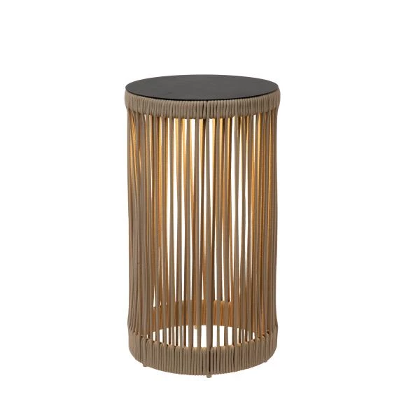 lucide Lucide PINGI - Oplaadbare Vloerlamp Binnen/Buiten - Accu/Batterij - Ø 33 5 cm - LED 3 StepDim - 1x3W 3000K - IP44 - Taupe lucide Lucide PINGI - Oplaadbare Vloerlamp Binnen/Buiten - Accu/Batterij - Ø 33 5 cm - LED 3 StepDim - 1x3W 3000K - IP44 - Taupe