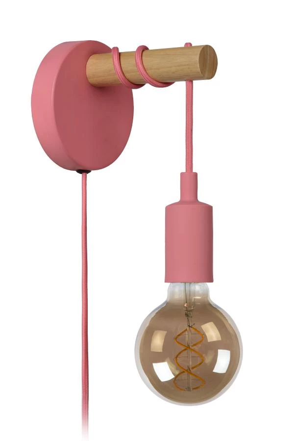 Lucide Lucide POLA - Wandlamp Kinderkamer - Ø 12 Cm - 1xE27 - Roze