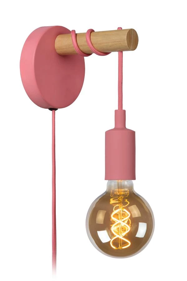 lucide Lucide POLA - Wandlamp Kinderkamer - Ø 12 cm - 1xE27 - Roze