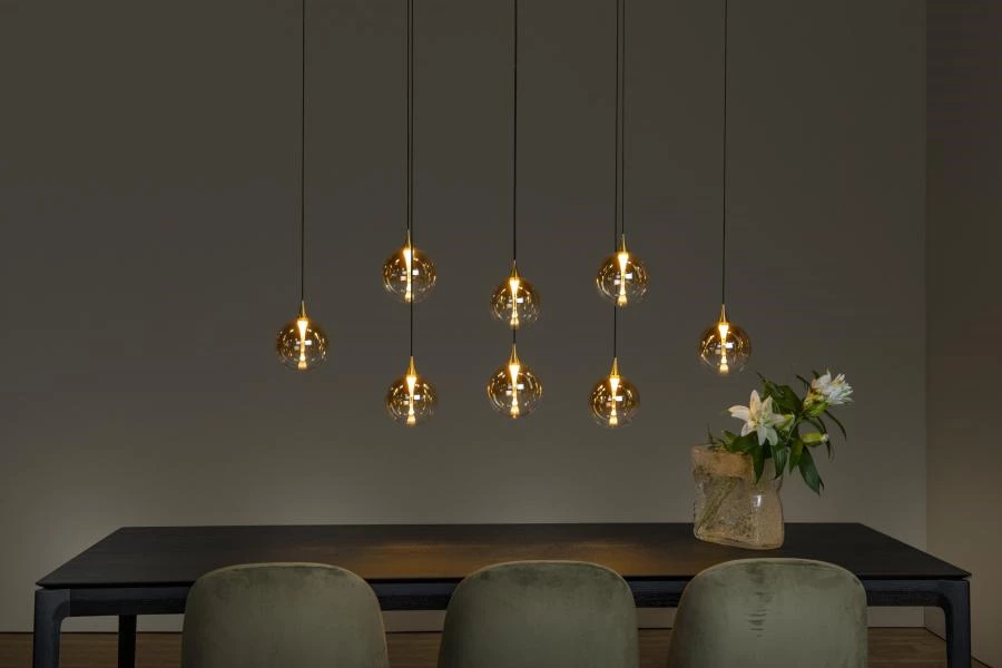 Lucide Lucide Premium GISELA - Hanglamp - LED Dimb. - 8x3 9W 2700K - Amber