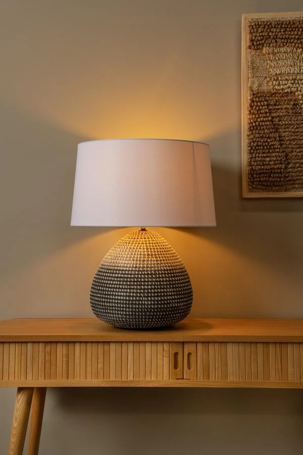 Lucide Lucide Premium MADUKA - Tafellamp - Ø 45 Cm - 1xE27 - Naturel