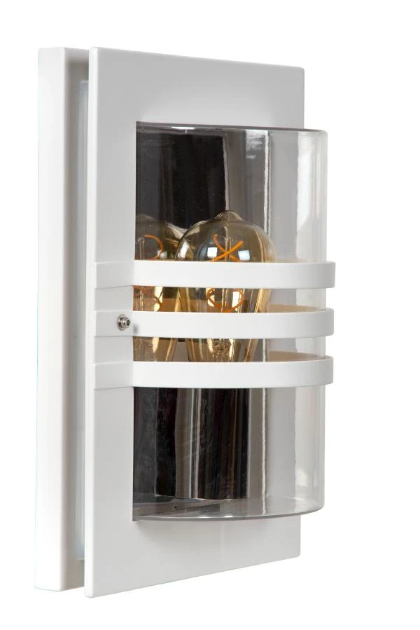 Lucide Lucide PRIVAS - Wandlamp Binnen/Buiten - 1xE27 - IP44 - Wit