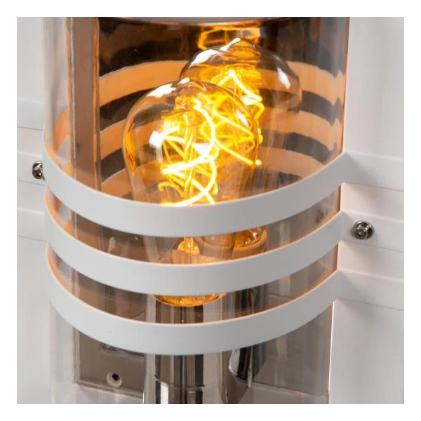 Lucide Lucide PRIVAS - Wandlamp Binnen/Buiten - 1xE27 - IP44 - Wit