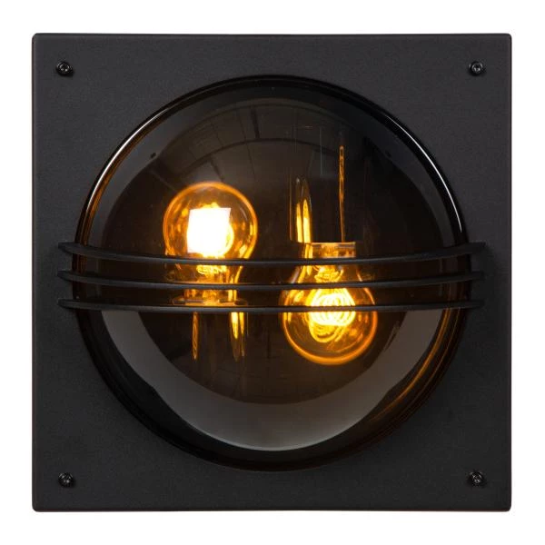 Lucide Lucide PRIVAS - Wandlamp Binnen/Buiten - 2xE27 - IP44 - Zwart