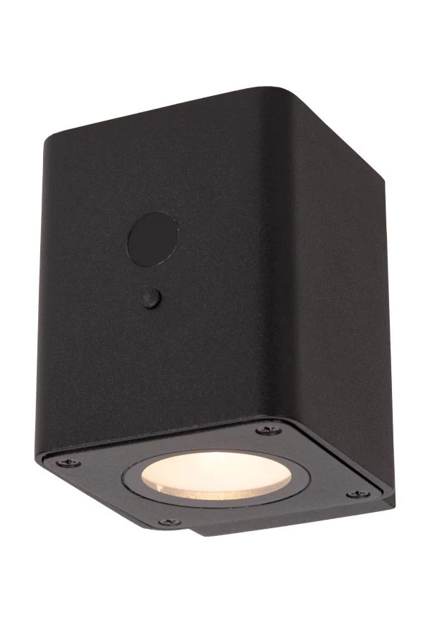 lucide Lucide RAMIN - Wandlamp - Zonne-energie - LED Dimb. - 1x1W 2850K/3150K - IP54 - Beweging & dag/nacht sensor - Zwart