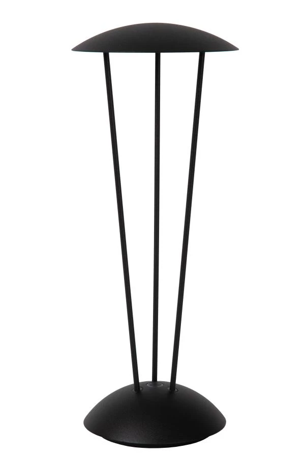 Lucide Lucide RENEE - Oplaadbare Tafellamp Binnen/Buiten - Accu/Batterij - Ø 12 3 Cm - LED Dim To Warm - 1x2 2W 2700K/3000K - IP54 - Met Draadloos Oplaadstation - Zwart