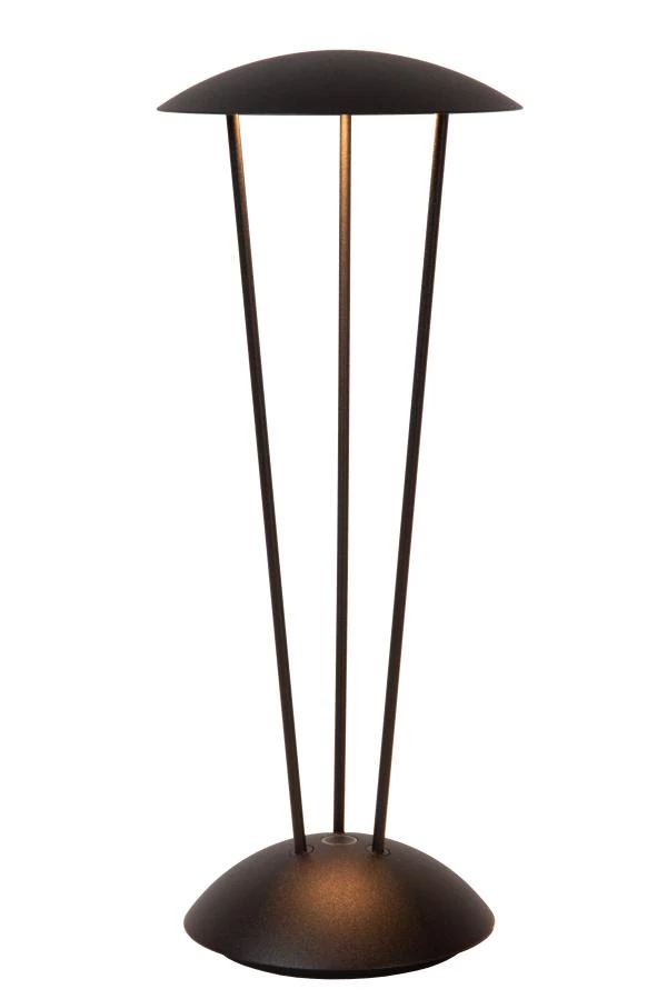 lucide Lucide RENEE - Oplaadbare Tafellamp Binnen/Buiten - Accu/Batterij - Ø 12 3 cm - LED Dim to warm - 1x2 2W 2700K/3000K - IP54 - Met draadloos oplaadstation - Zwart