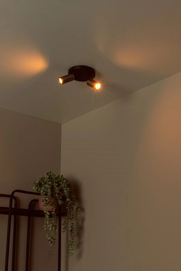 Lucide Lucide RITMO - Plafondspot - Ø 15 Cm - 2xGU10 (MR11) - Koffie