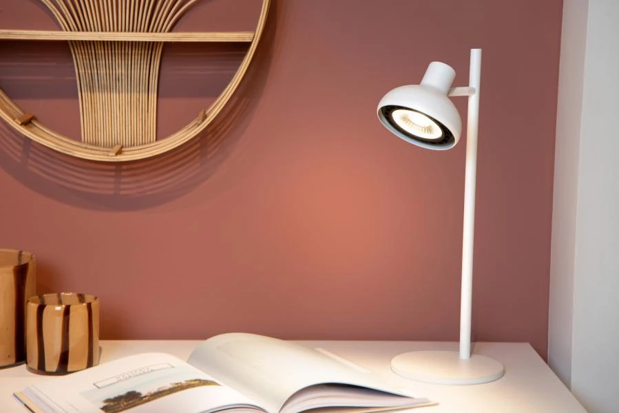 Lucide Lucide SENSAS - Bureaulamp - Ø 18 Cm - 1xGU10 (ES111) - Wit