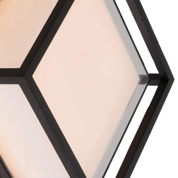 Lucide Lucide SINGA LED - Wandlamp Binnen/Buiten - LED - 1x10W 3000K - IP54 - Zwart